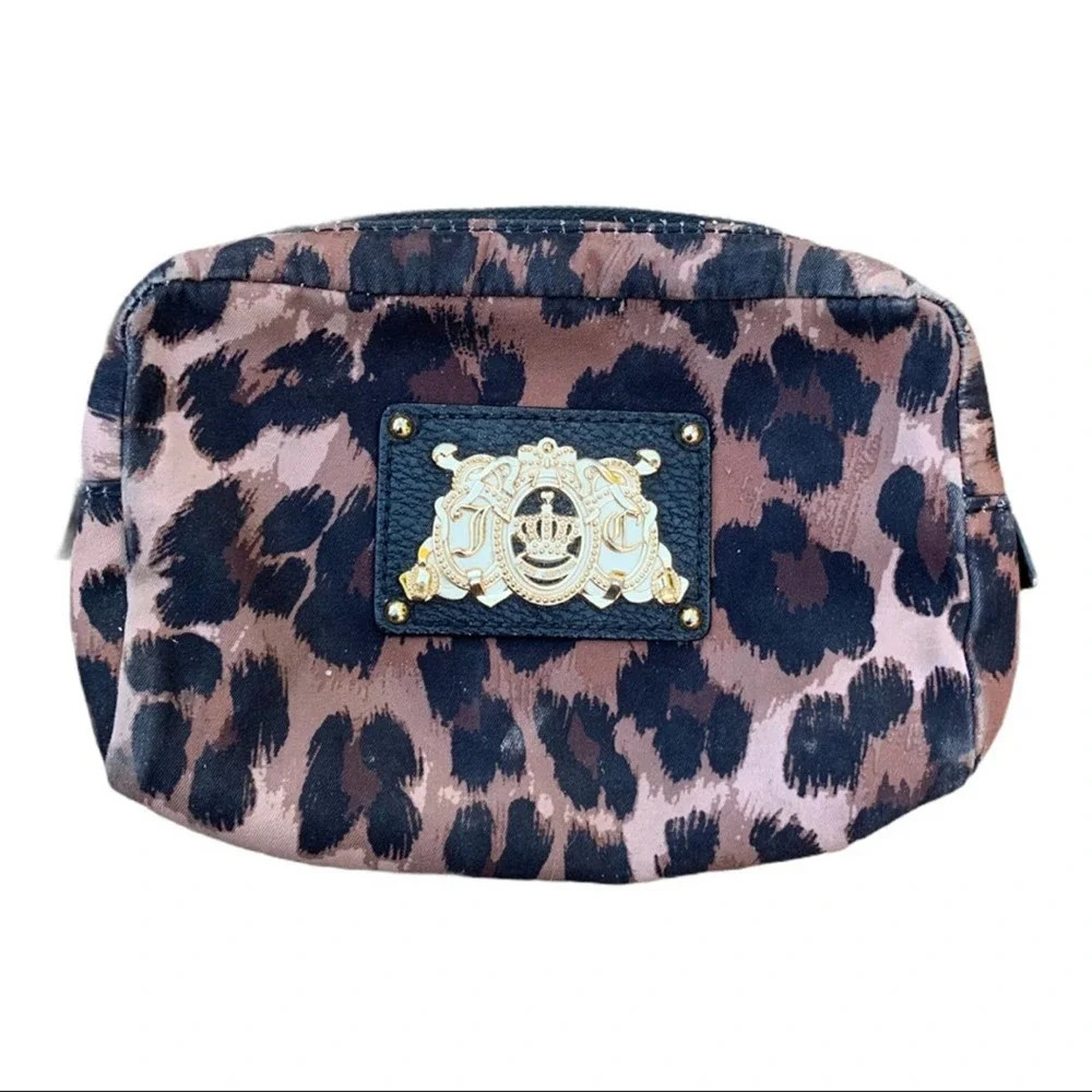 Juicy Couture leopard print makeup case small